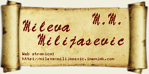 Mileva Milijašević vizit kartica